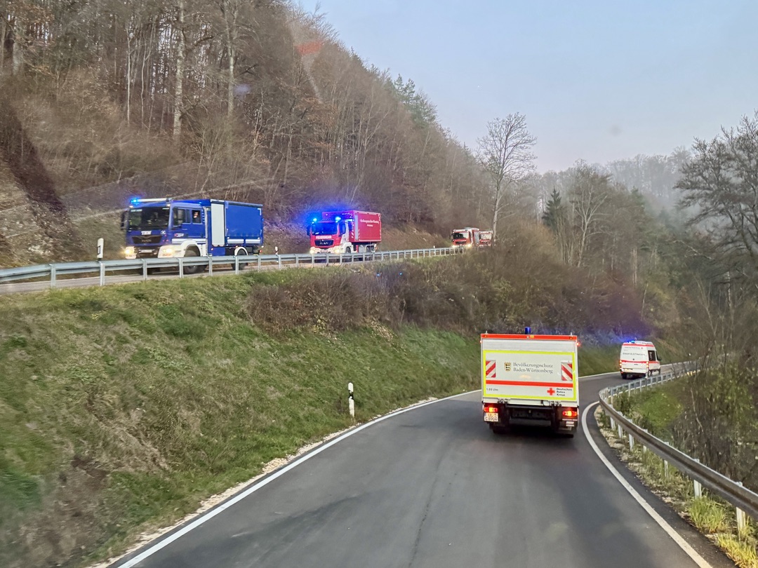 Kolonnenfahrtübung im Alb-Donau-Kreis